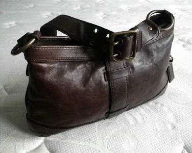 COACH MAHOGANY VEGETABLE TANNED VACHETTA LEATHER LEGACY HOBO POCKET 