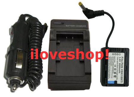 Battery and Charger for Panasonic VW VBL090E K HDC HS60K SDR H100P SDR 