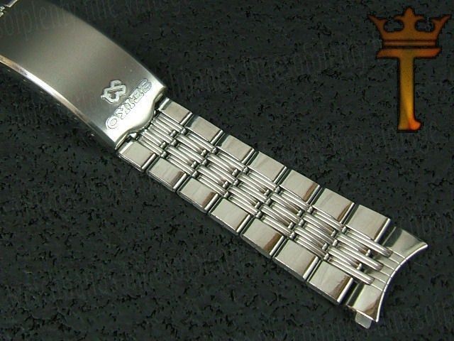 18mm Seiko SQ Stainless Deployment Vintage Watch Band  