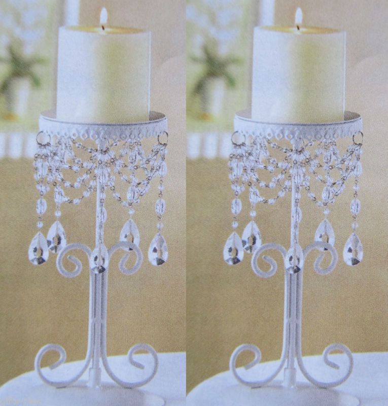 15 SLENDER IVORY BEADED WEDDING CENTERPIECES NEW 9 1/2  