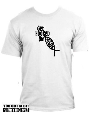 New Hooked On Jesus Christian T Shirt All Sizes Colors  