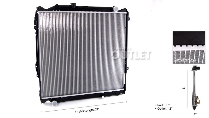 1996 2002 TOYOTA 4RUNNER RADIATOR 2.7L L4 3.4 V6 MANUAL  