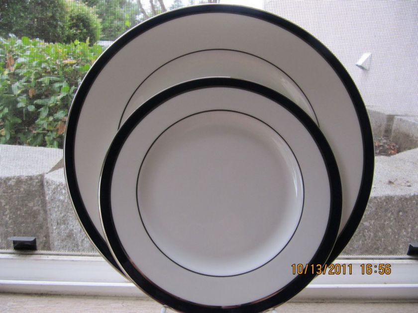 Lenox China Plates     Federal Cobalt Platinum  