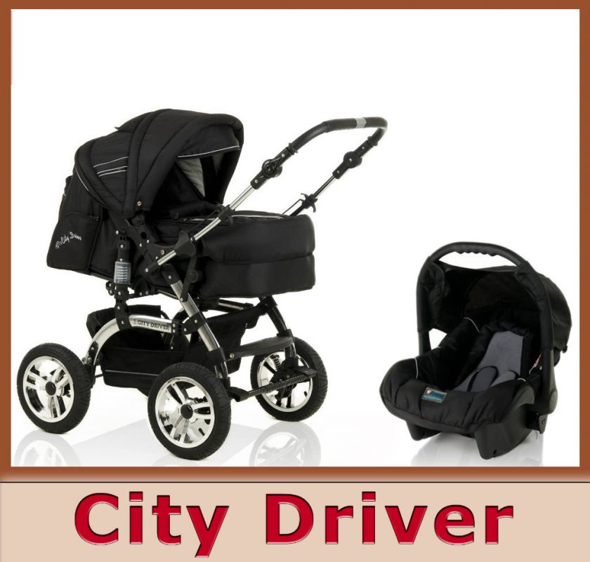 NEW PRAM 3 IN 1 CITY DRIVER IN 38 FANTASTIC COLOURS  