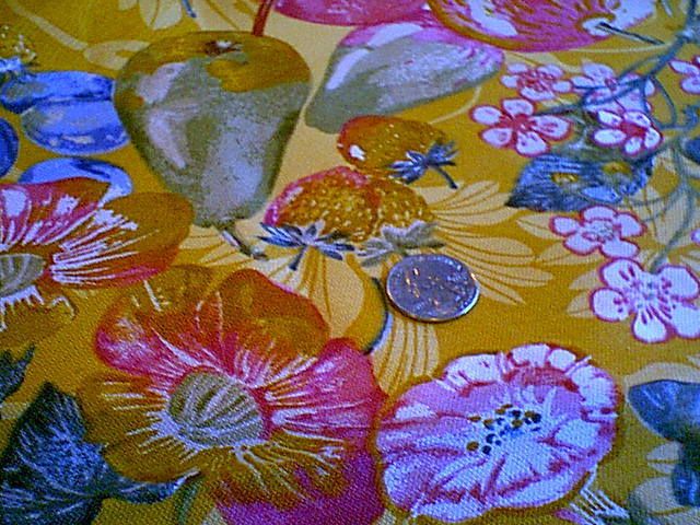 GOLD PINK FLORAL DECORATOR DRAPERY FABRIC  