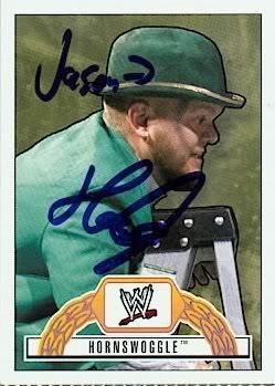 Hornswoggle signed Card WWE Topps Heritage 3 Ringside  