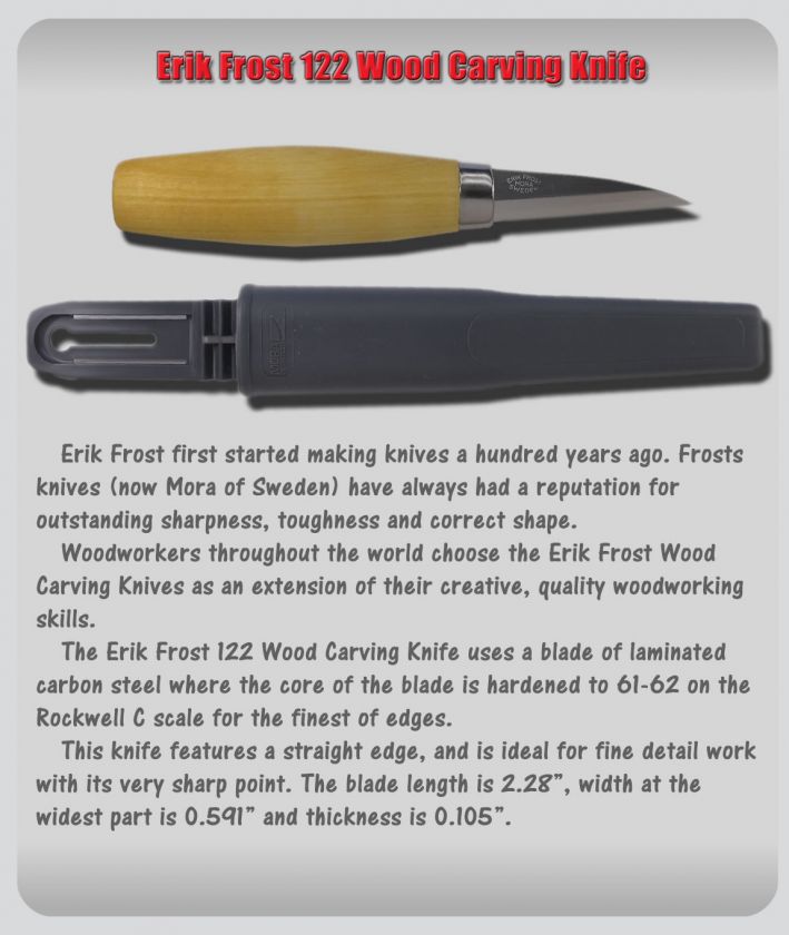 Mora of Sweden Frosts 122 Laminated Steel Wood Carving Knife  