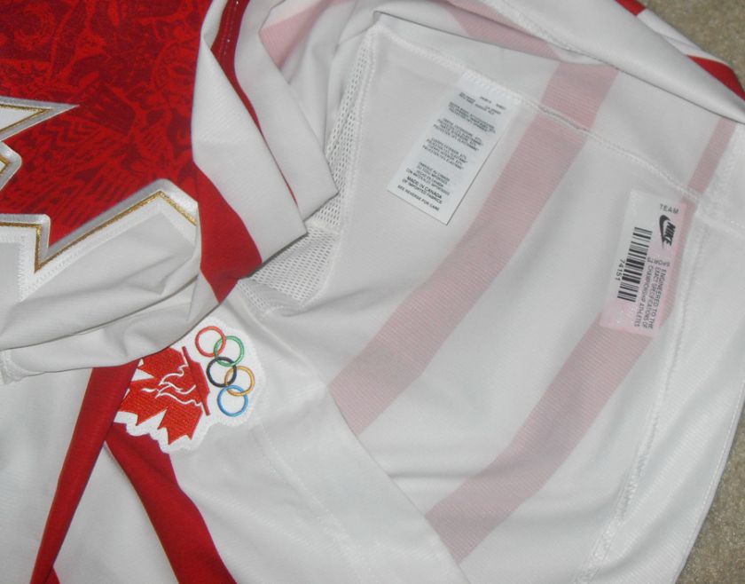   2010 Olympic Authentic Jersey Nike Swift Fight Strap Hockey Gold Medal