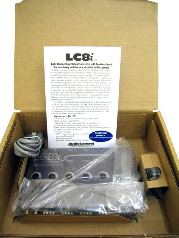 LC8i   AUDIO CONTROL 8 CHANNEL LINE OUTPUT CONVERTER GREY COLOR NEW