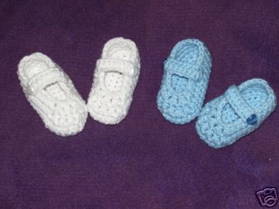 Crocheted Mary Janes Baby Shoes **2 SETS** 0 3 MONTHS  