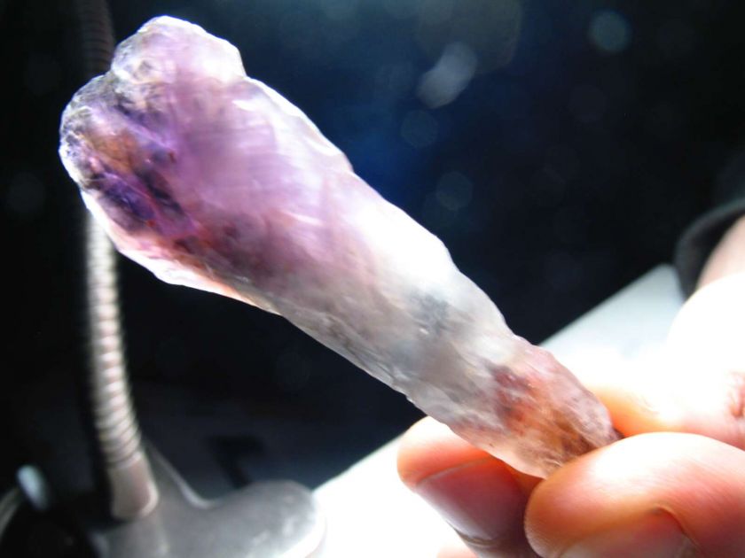 CACOXENITE IN AMETHYST RARE SUPER SEVEN MELODY STONE LARGE WAND 