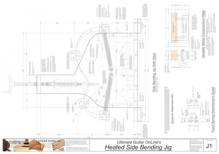 Heated Side Bender for Guitar Building Plans on CD  