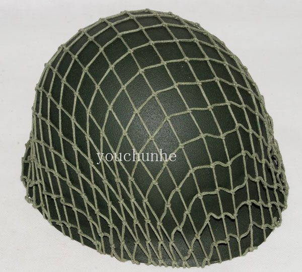 WW2 WWII US ARMY M1 GREEN HELMET COTTON NET  31884  