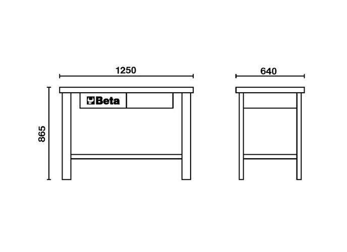 BETA WORKBENCH ORANGE C56M O METAL TOP  