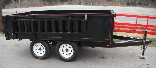 NEW 6 X 10 HYDRAULIC DUMP MULCH UTILITY TRAILER W RAMPS  