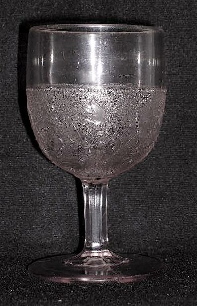 STIPPLED FUCHSIA goblet EAPG  