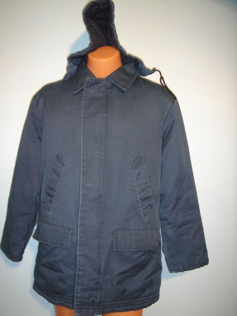 US MILITARY BLUE COLD WEATHER HOODED PARKA MEDIUM  