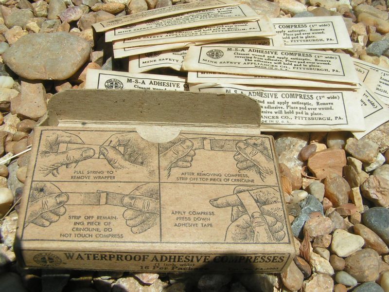 OLD Coal Miners First 1st Aid Mine Kit FREE ship  