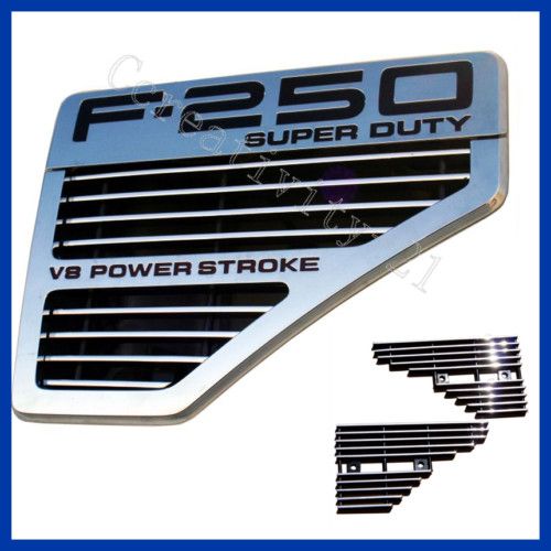 08 09 10 Ford F250 Fender Side Vent Billet Grille Grill  