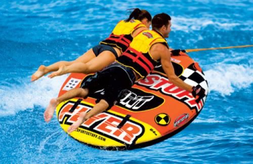 New Stunt Flyer 2 Person Towable Deck Tube Ski Raft  