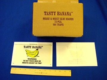 72 Catchmaster Banana Flavor Mouse & Insect Glue Boards Sticky Traps