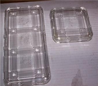   Criss Cross Clear Refrigerator Jar/Dish Lids HAZEL ATLAS  