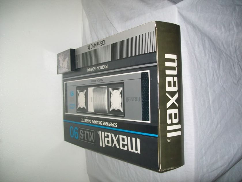 MAXELL GIANT Cassette XLII S XL I Tape PROMO Vtg 80s  