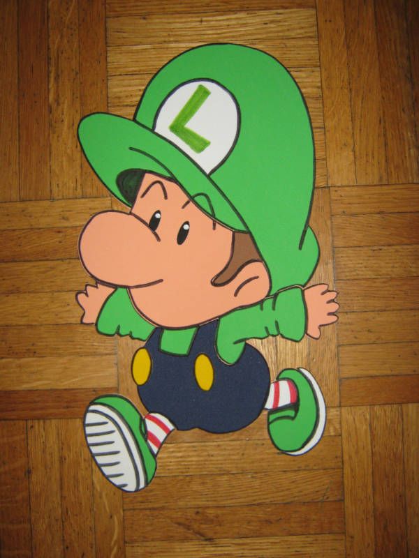 Super Mario Bros   Baby Luigi wall decoration  