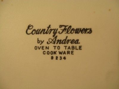 Bakeware by Andrea COUNTRY FLOWERS Oval Oven to table  