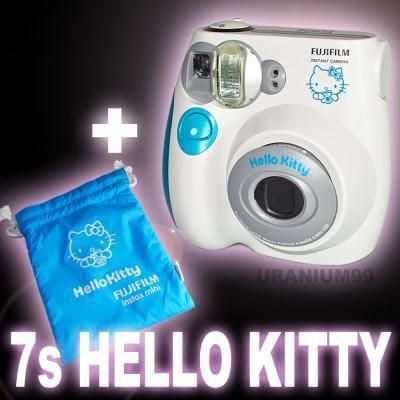   Instax Mini 7s Hello Kitty Film Camera & Bag Polaroid   Blue White