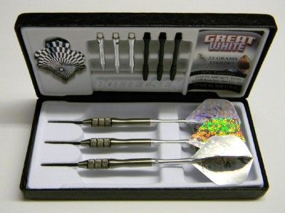 BOTTELSEN GREAT WHITE 2392GW7 23 GRAM STEEL TIP DARTS  