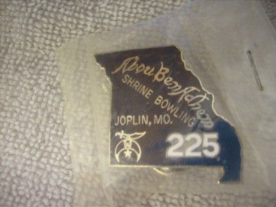 Abou Ben Adhem Shrine Shriners Bowling 225 Joplin Missouri Pin  