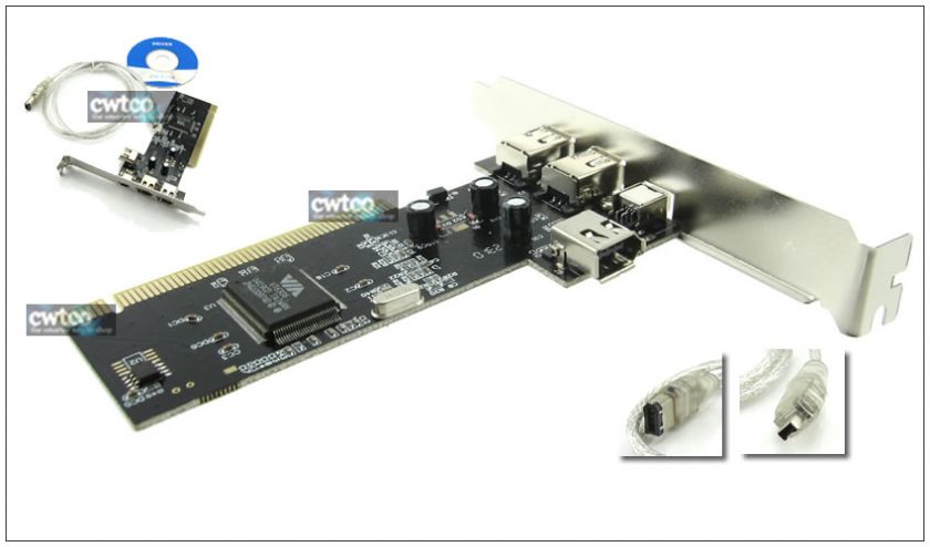 Firewire 4 Ports IEEE 1394 PCI Card  