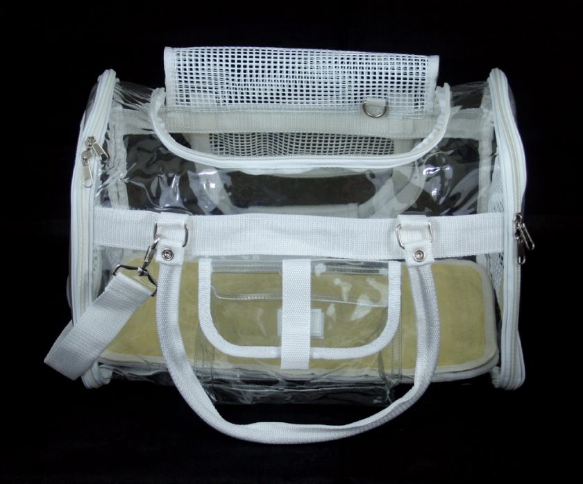 Small Airline Approved Transparent Dog Cat Pet Carrier  