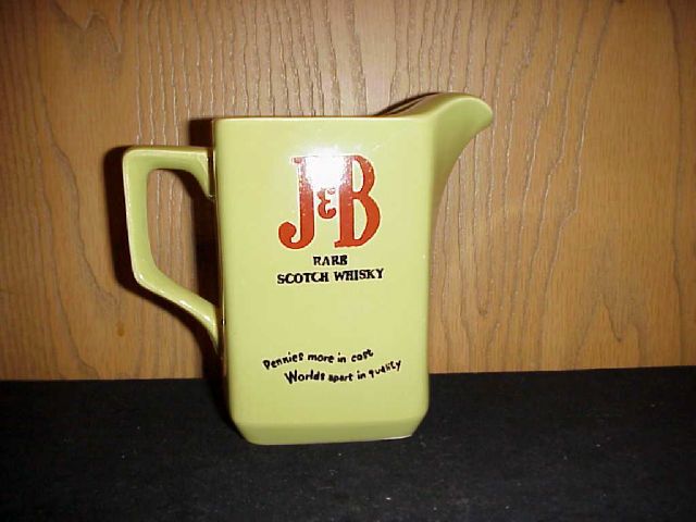 VINTAGE J&B SCOTCH WIHISKEY BAR PITCHER/JUG CERAMIC  