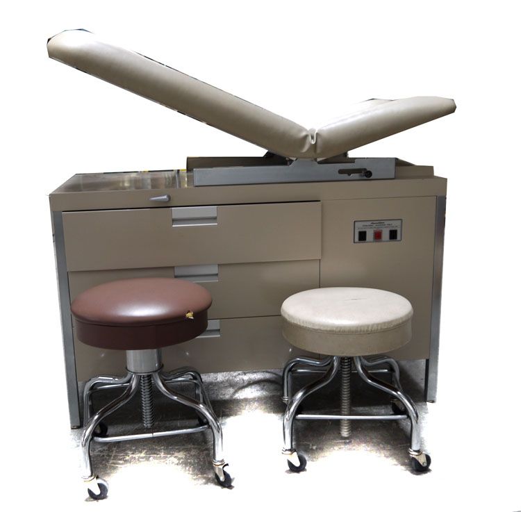 Hamilton Steelcrest OBGYN Patient Exam Table+Stools  