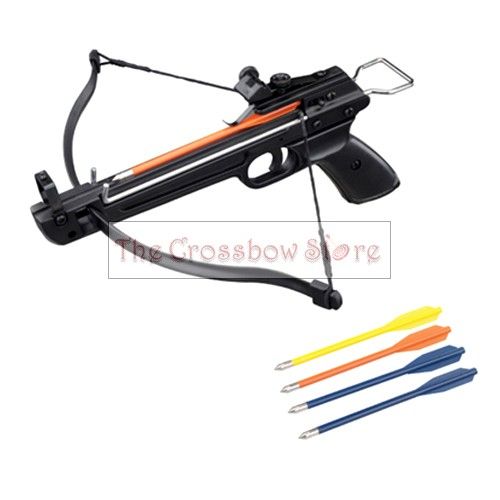 50 lbs Mini Metal Pistol Crossbow Handgun with 5 Arrows  