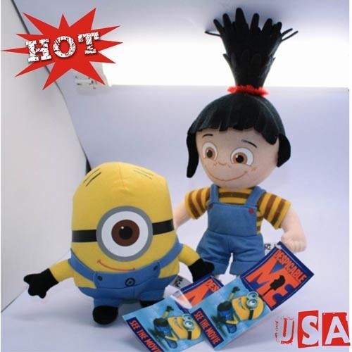 Despicable Me Plush ToyS minions Stuart 6& Agnes 9  