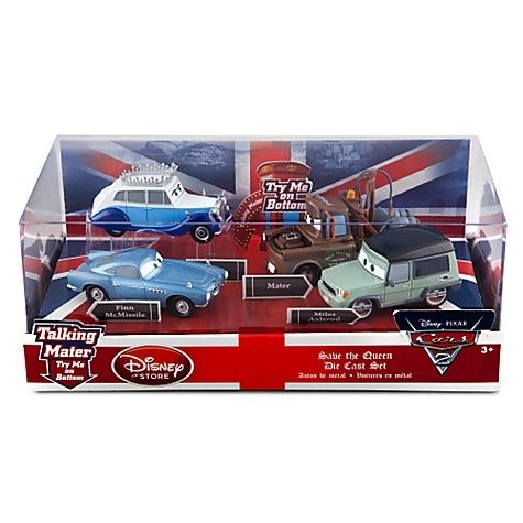 DISNEY CARS 2 SAVE THE QUEEN DIE CAST SET of 4 MATER TALKS new in 