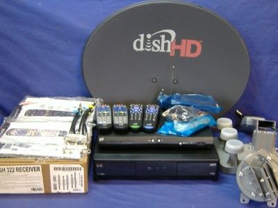 NEW DISH 4 Room System EverythingUNeed HD Satellite VIP222K & 322 Dual 