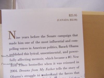 Barack Obama DREAMS FROM FATHER Signed 5th Printing COA  