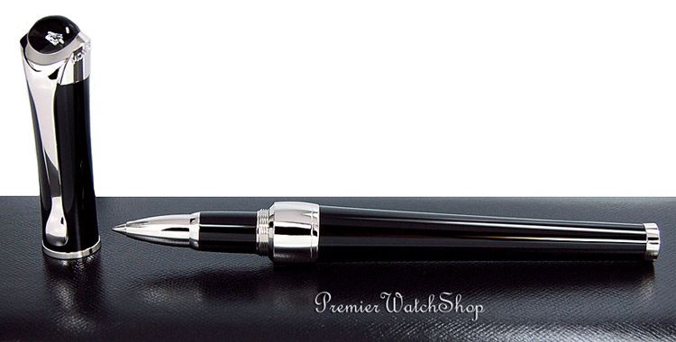 NEW ETOILE DE MONT BLANC DIAMOND 103378 RESIN/PLATINUM ROLLER BALL PEN 