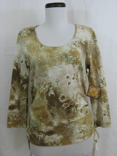 store retail prices caribbean joe pattern print top sz s