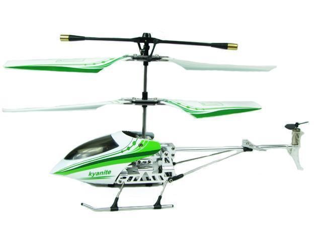 3CH MINI RC HELICOPTER, GYRO & FLASHING LIGHTS, GREEN  