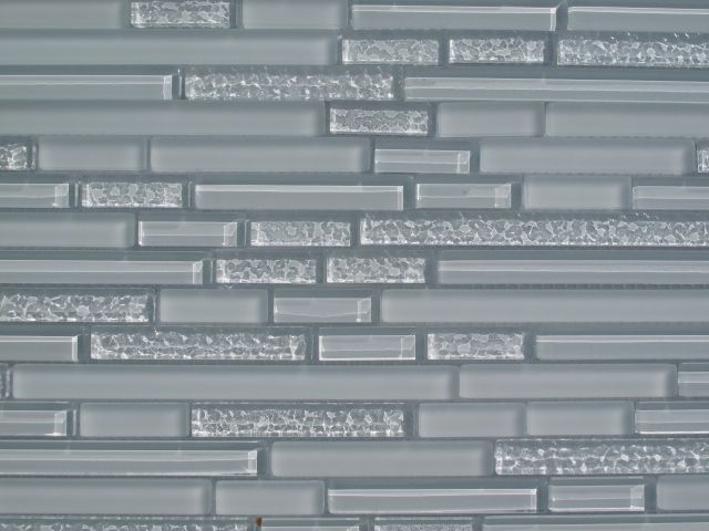 White Horizontal Mosaic Glass Tile / Kitchen Backsplash Bathroom 