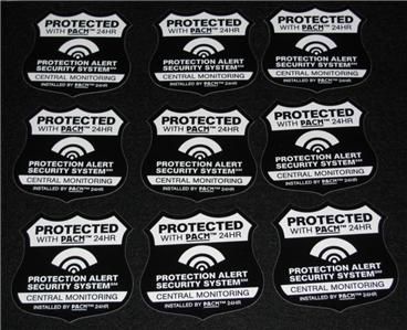 Home Burglar Security Sign Alarm Outdoor Stickers NR  