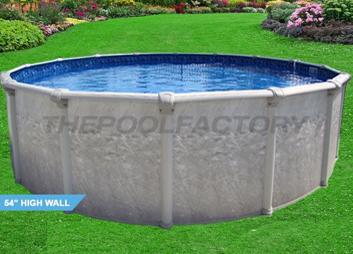 27X54 Round Above Ground Swimming Pool Kit   7 RESIN Top 60 Yr 