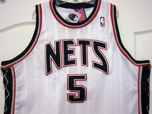 AUTHENTIC CHAMPION JASON KIDD NJ NETS JERSEY MEN US 3XL  