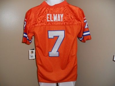 NEW JOHN ELWAY DENVER BRONCOS #7 YOUTH Large L 14 16 REEBOK SEWN 