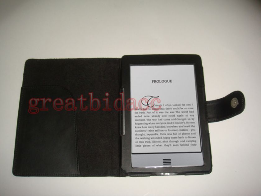   PU Leather Folio Stand Cover Case Pouch for ebook  Kindle Touch